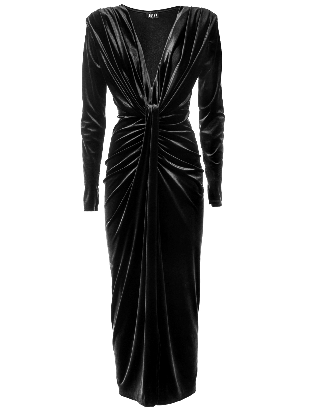 ABITO VELLUTO CON SCOLLO, 2 TG  - BLACK